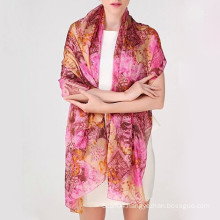 Summer/Spring printing infinity silk chiffon shawl scarf